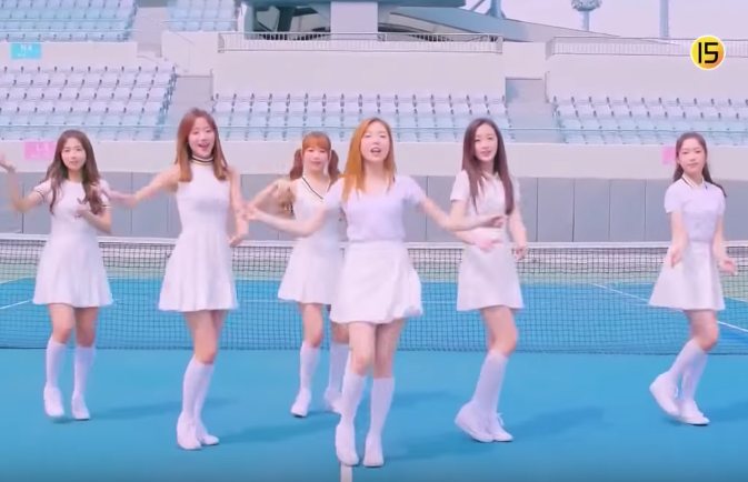 妖精系グループaprilが広いテニスコートで踊る清純な春の感じが心地よい Sting Mv K Popの端っこ