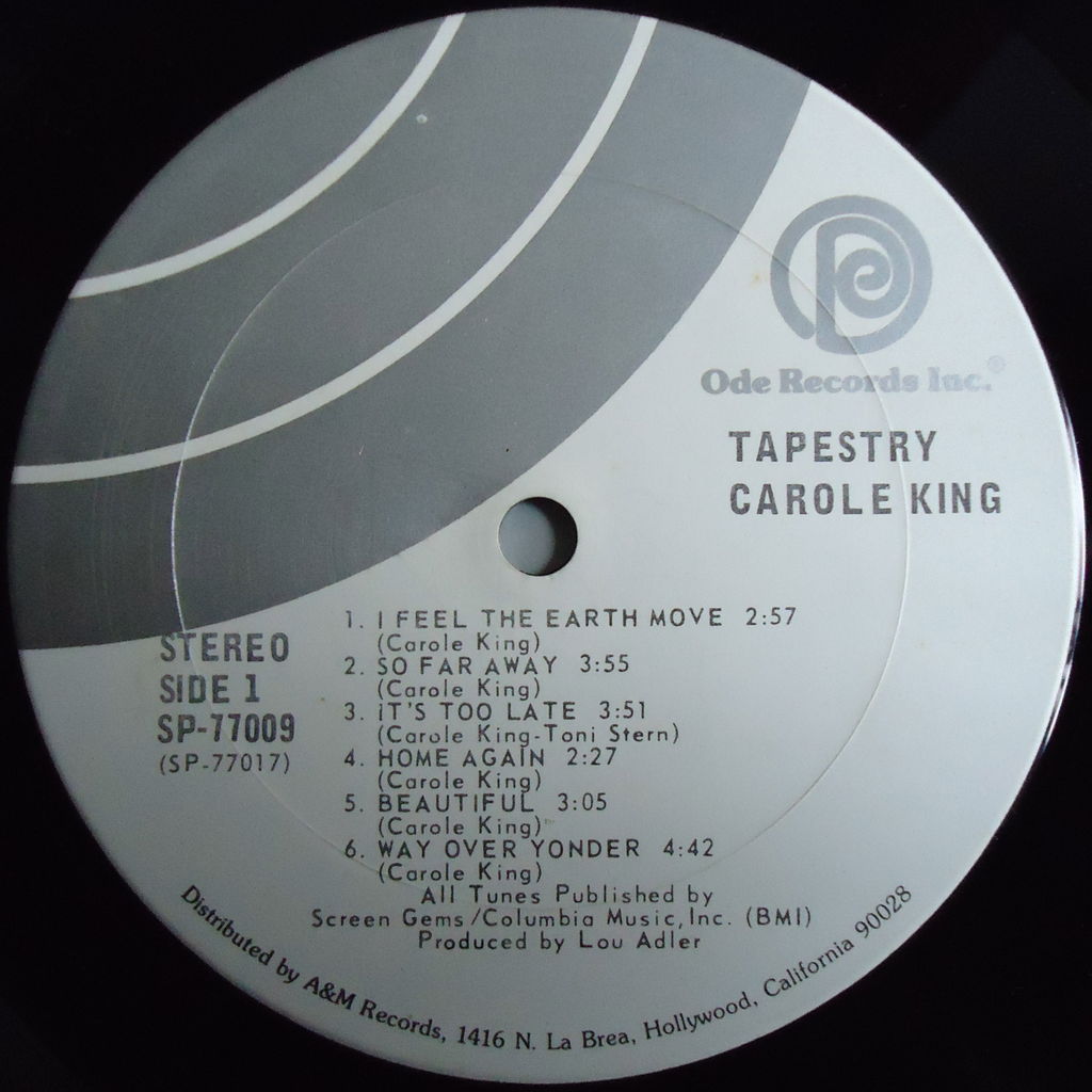 キャロル・キング Tapestry 両面マトリクスS1 CAROLE KING 初回