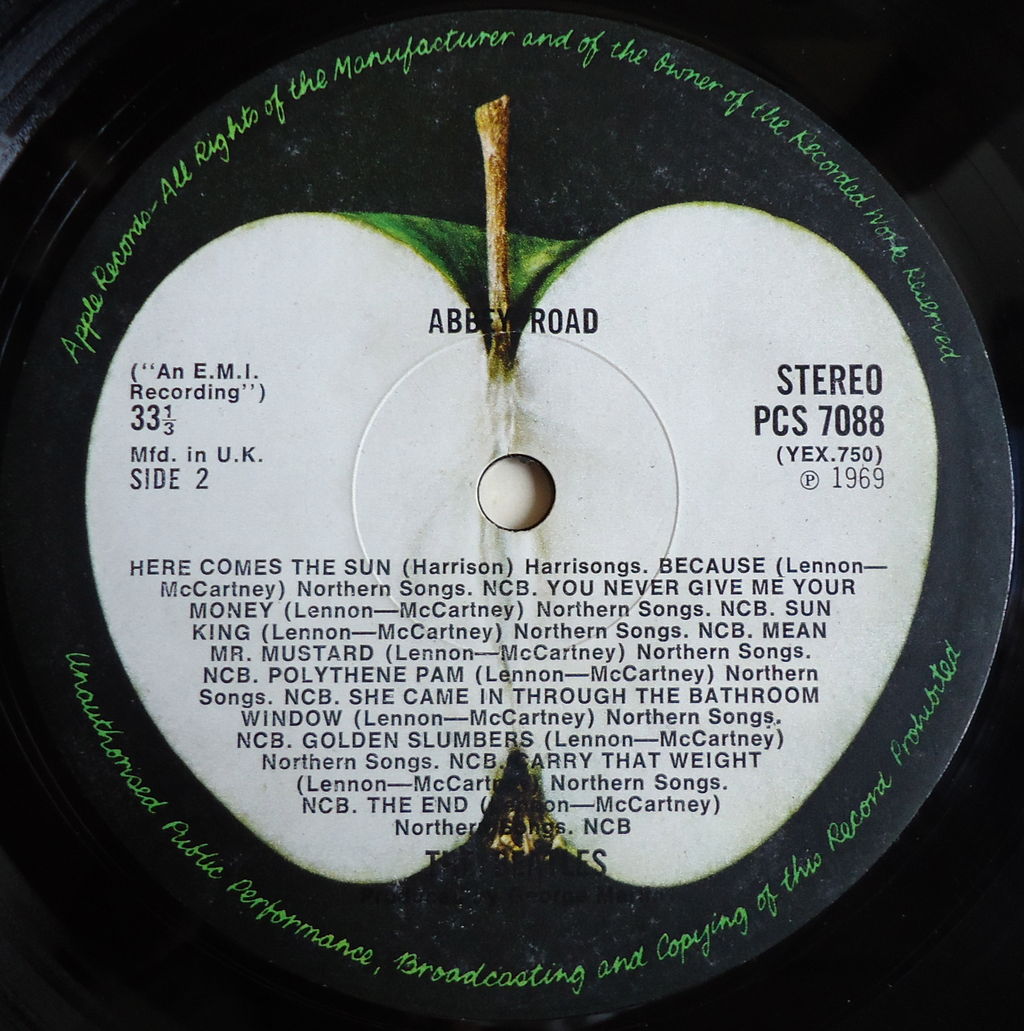 本日の中古盤 THE BEATLES/ABBEY ROAD : マーメイド号の紙ジャケだけ