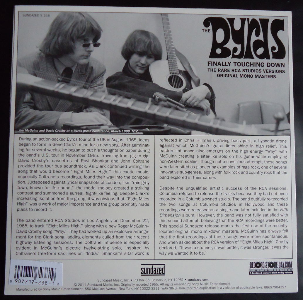 ザ・バーズ『霧の5次元』紙ジャケ・Blu-spec CD : マーメイド号の紙