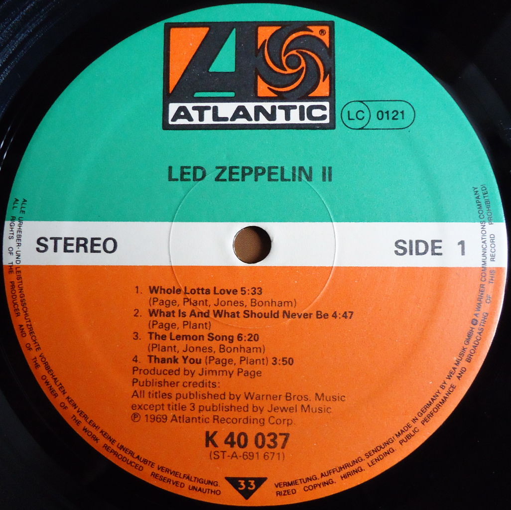 溜まってしまった中古盤 LED ZEPPELIN II : マーメイド号の紙 溜まってしまった中古盤 LED ZEPPELIN II : マーメイド号の紙