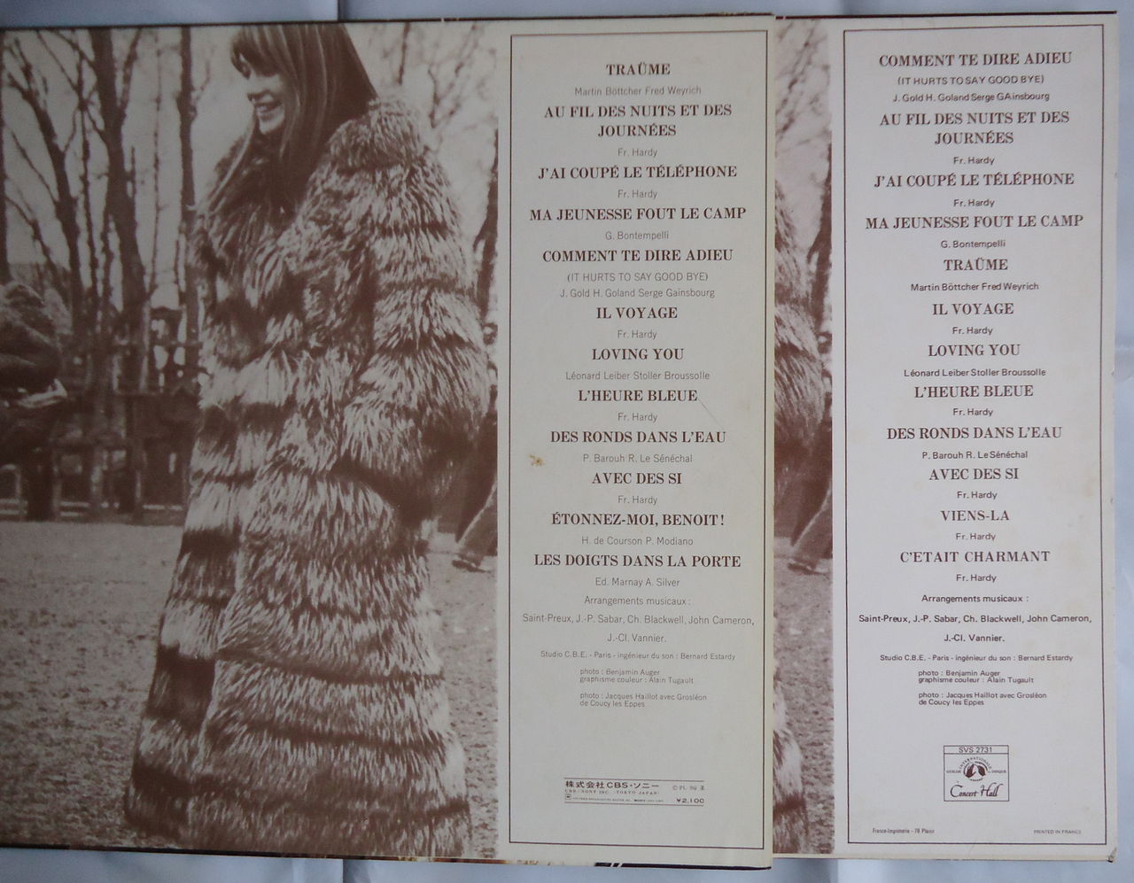 本日の中古盤 FRANCOISE HARDY/FRANCOISE : マーメイド号の紙