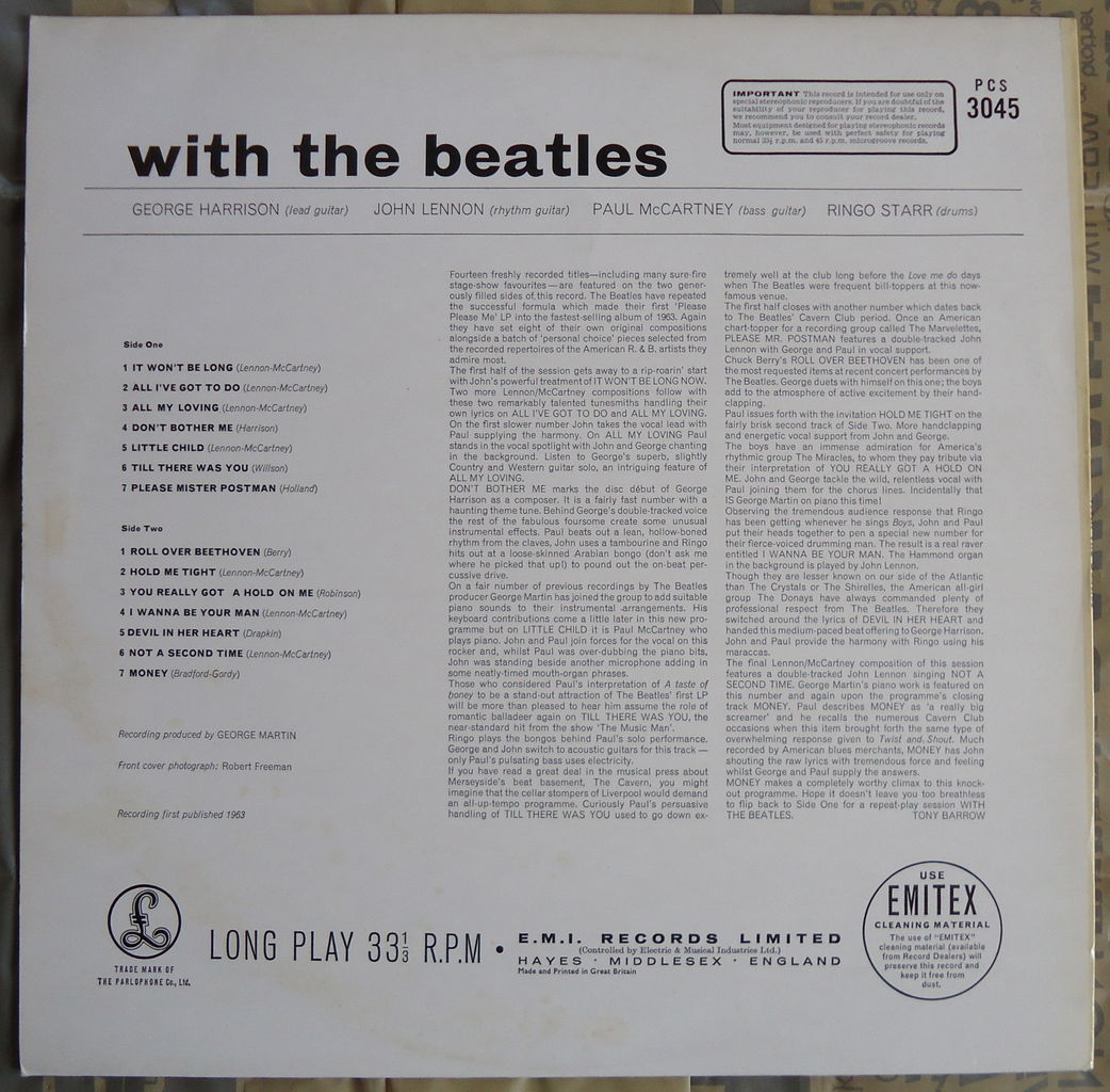 初回ハーフシャドウ UK 1963 MONO with the beatles 【公式通販】