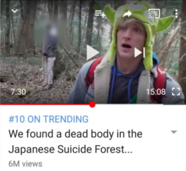 炎上 米人気ユーチューバーさん 富士の樹海で自殺遺体の動画投稿して批判殺到www ランダムまとめ 炎上 米人気ユーチューバーさん 富士の樹海で自殺遺体の動画投稿して批判殺到www ランダムまとめ