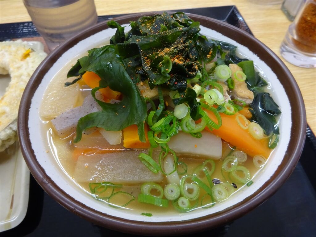 さか枝製麺所 仏生山店 5回目 しっぽくうどん ちくわ天 かぼちゃ天 惰性的な麺巡礼生活 A