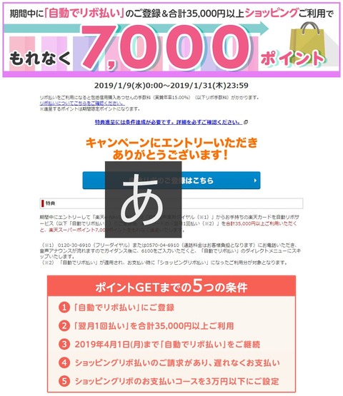 自動リボエントリー