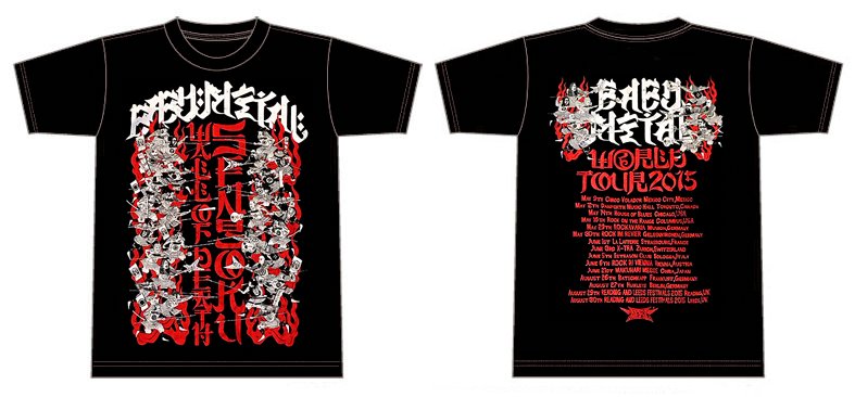 BABYMETALの歴史－Tシャツの歴史（2015） : BABYMETALの楽園（旧）