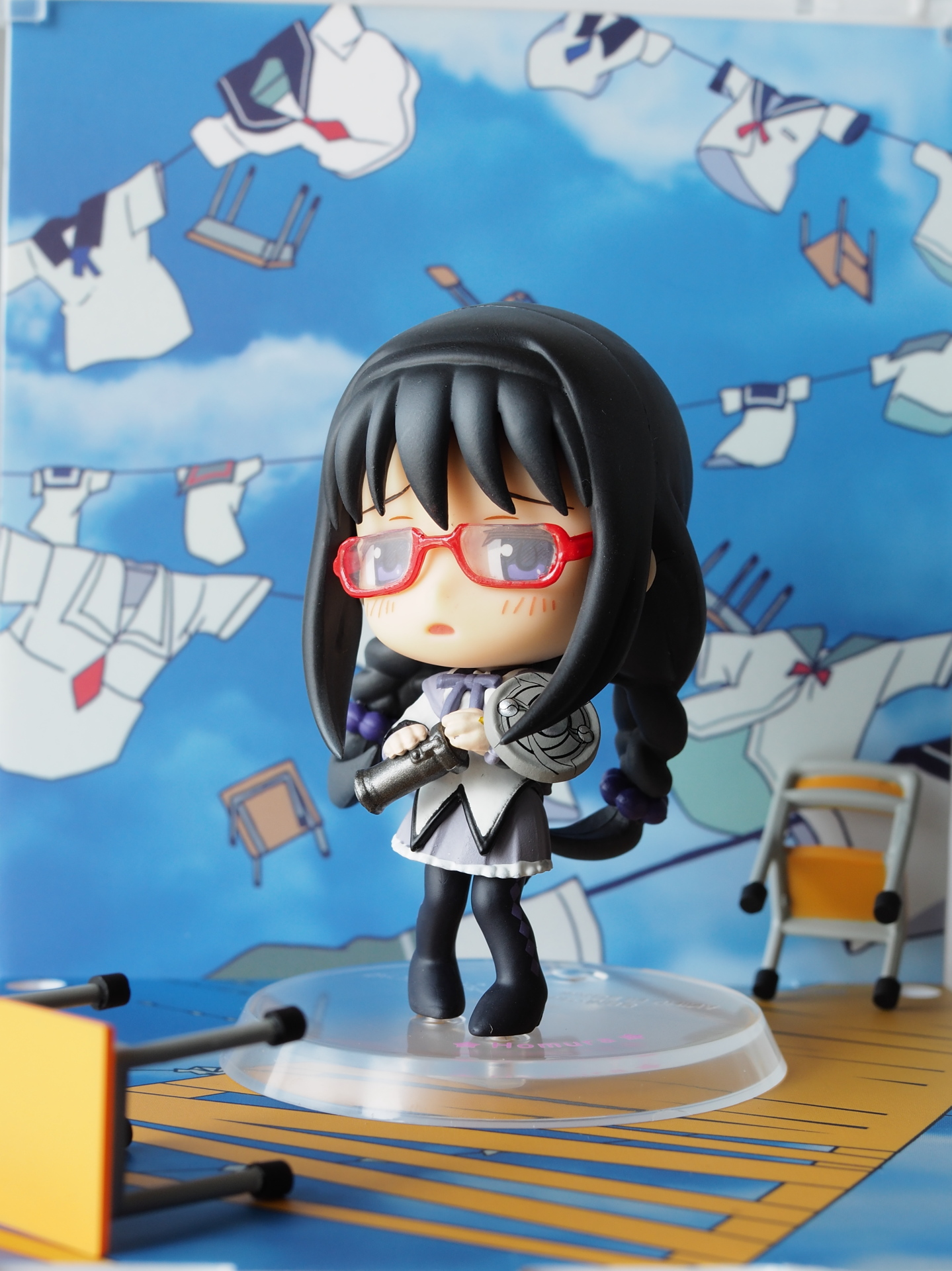 暁美ほむらフィギュア図鑑 51 ちびきゅんキャラステージセット ほむら図鑑 魔法少女まどか マギカに憑りつかれた魔法中年の砦