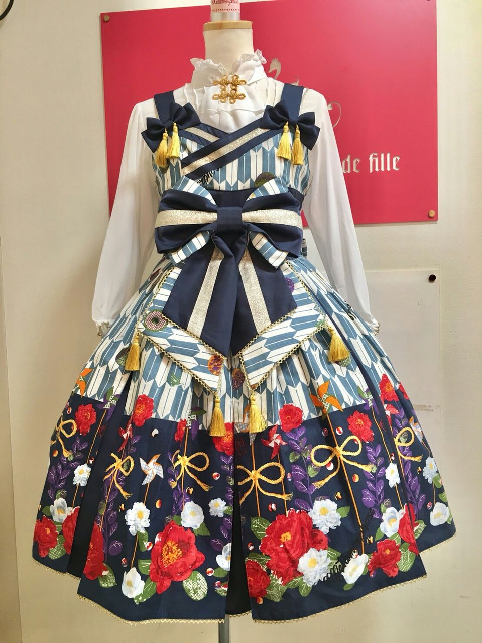 セール！メタモルフォーゼ*ハイカラ小町タックJSK*和ロリ メタモルフォーゼ ハイカラ小町 グリーン タック jsk 和ロリ