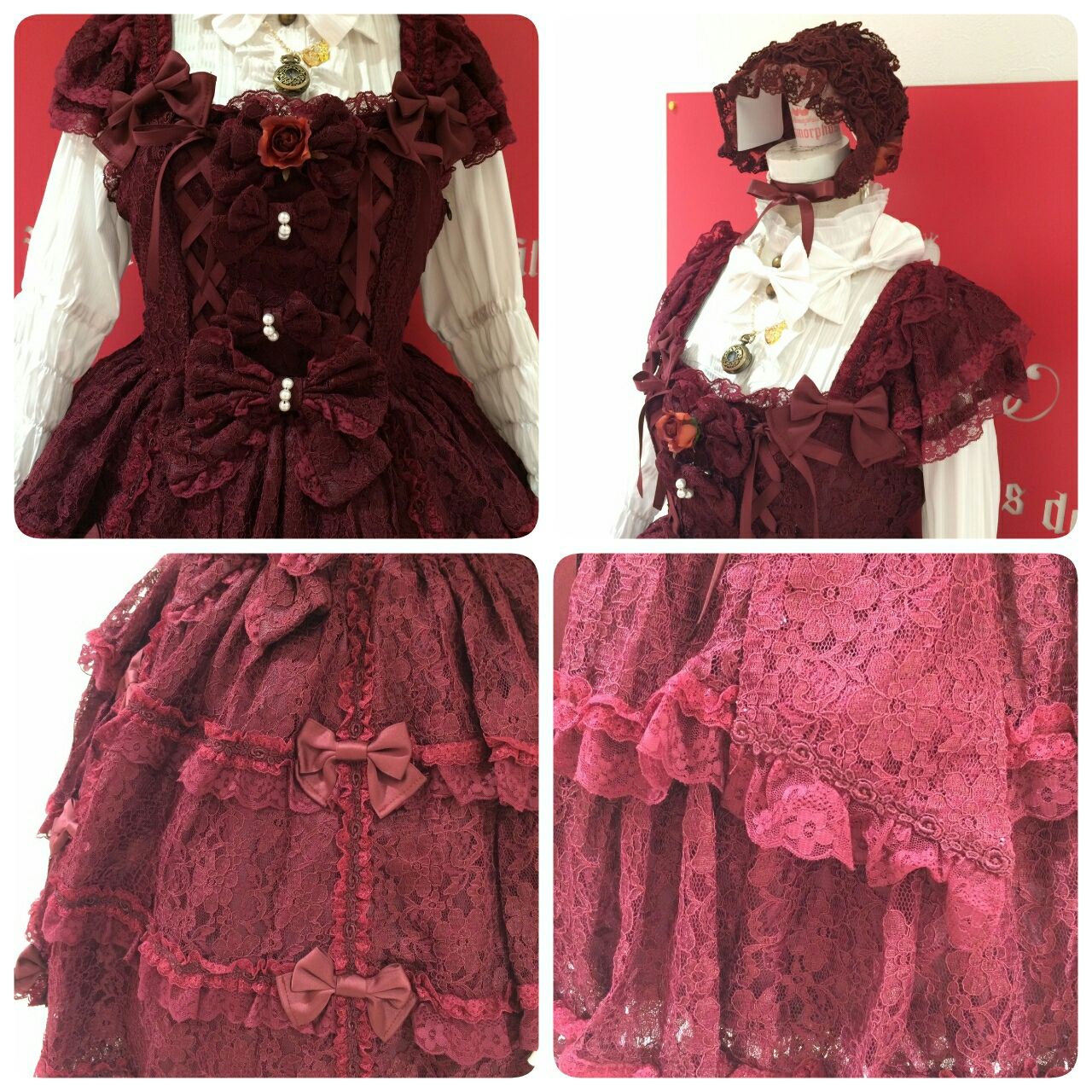 新品未使用】 metamorphose 薔薇の花嫁ドレス ボンネットセット www.m
