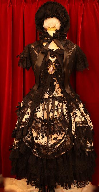 夜会のドレスフロッキー薔薇赤 夜会のドレスフロッキー薔薇赤