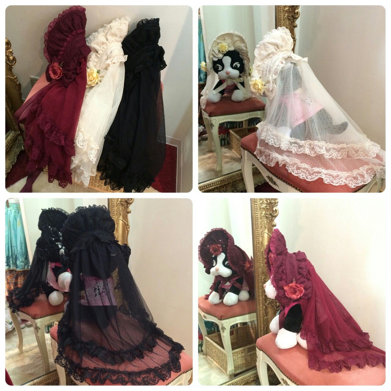 海外限定】 metamorphose 薔薇の花嫁ドレス ボンネットセット
