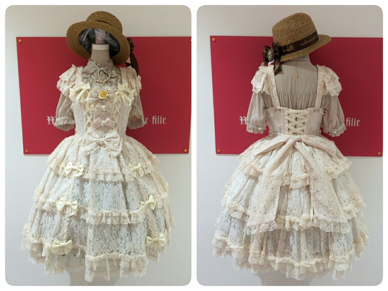 新品 未使用】metamorphose 薔薇の花嫁ドレス ボンネット セット黒