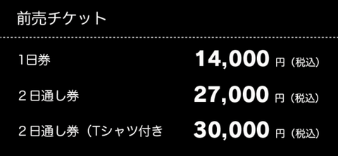 Ozzfest　2013チケット価格