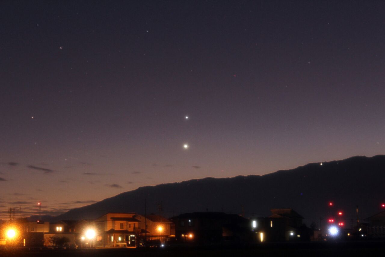 金星と木星の接近 Blue Stars 金星と木星の接近 Blue Stars