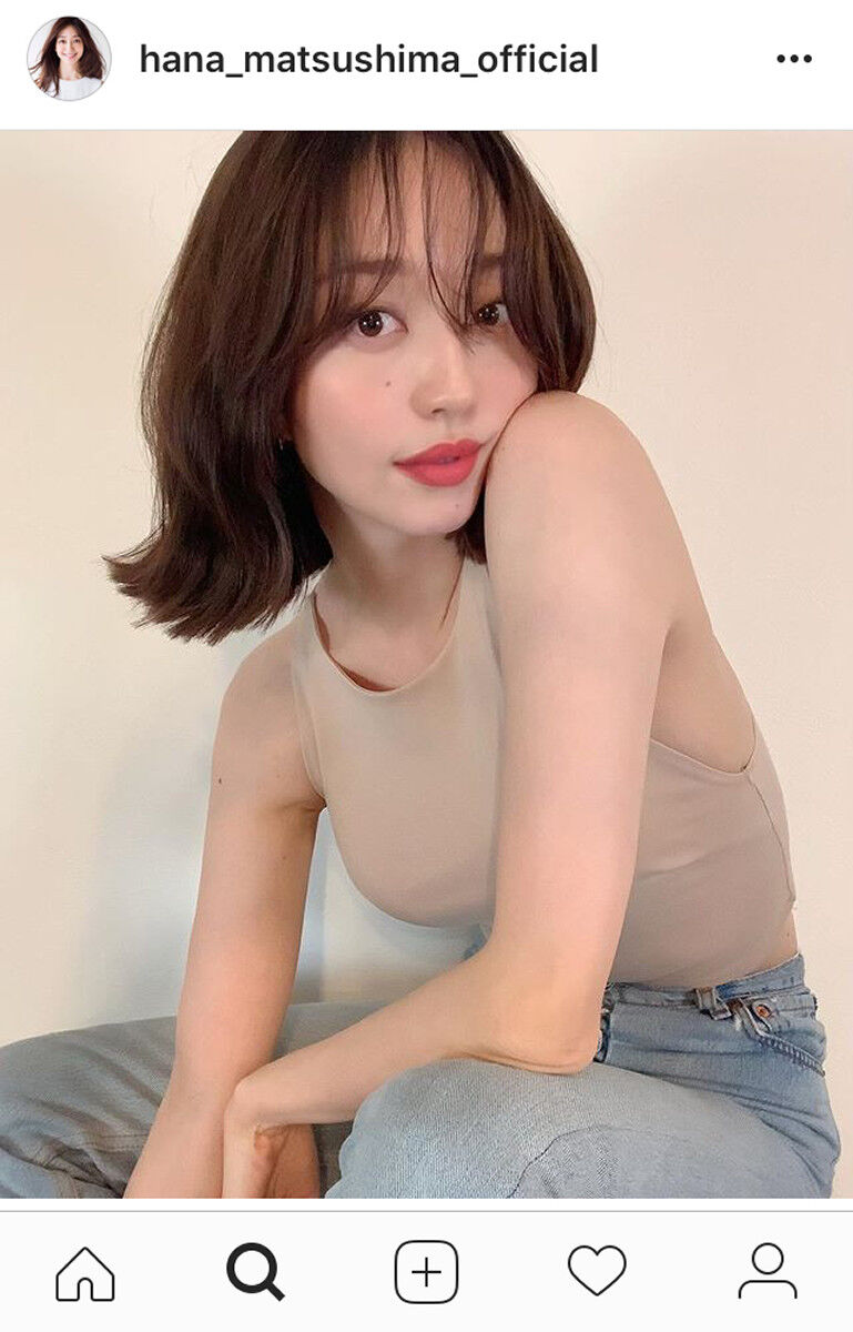 芸能 モデル 松島花 ロング派の皆様ごめんなさい ５センチカットでイメチェン 目を注ぐニュースブログ