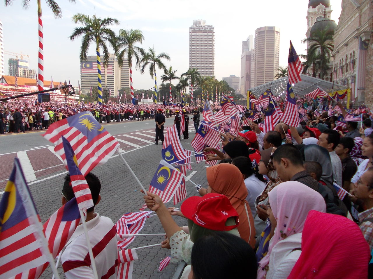 マレーシアデーのパレード街道