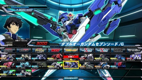 EXVSFVB 第11弾DLC ダブルオーガンダムセブンソードG