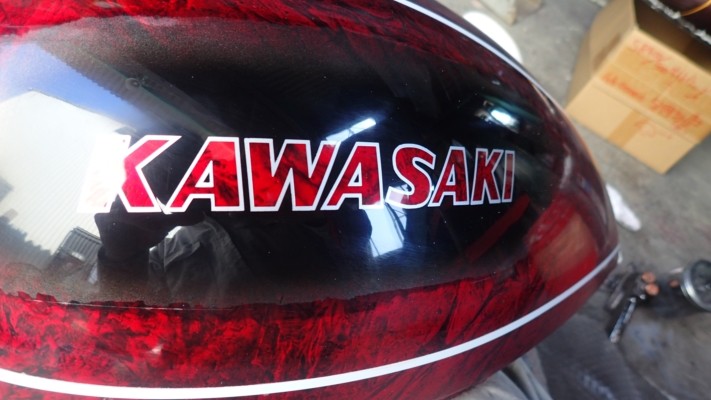 ゼファー1100 火の玉ラップ塗装2 モトファクトリーガルムの日記