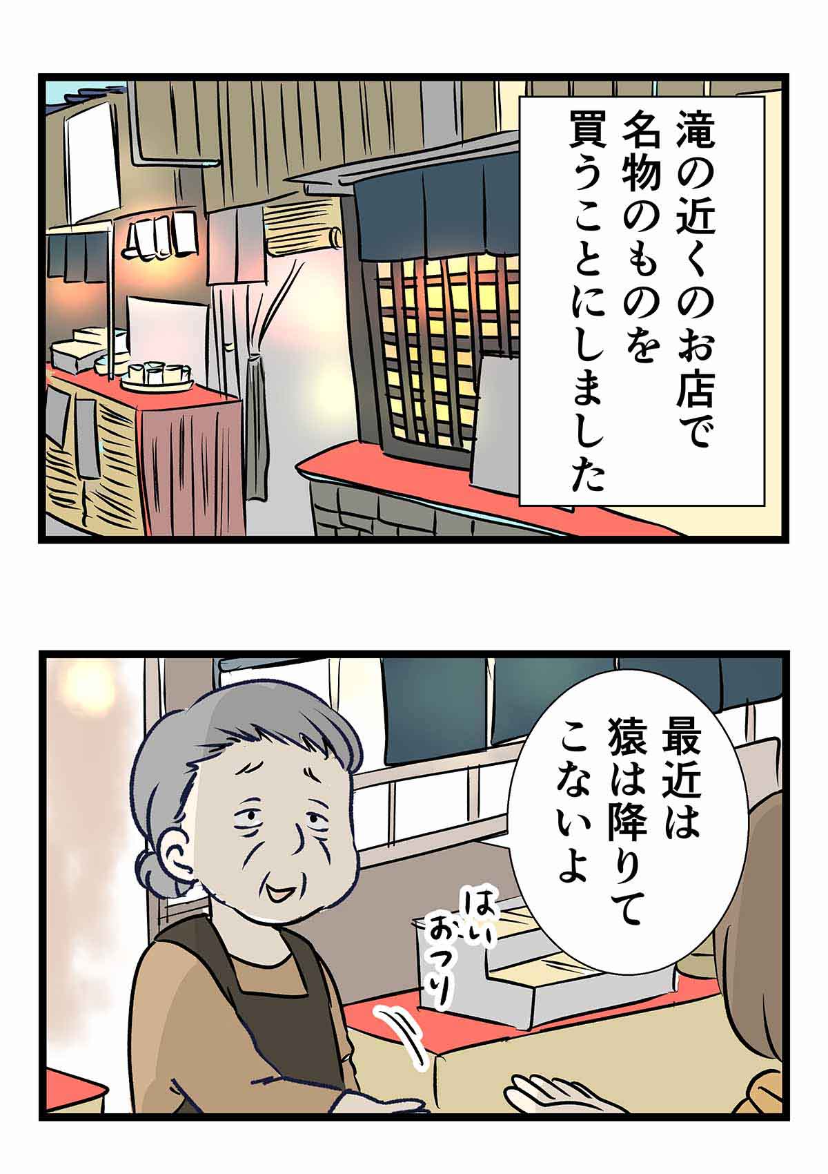 箕面の滝(2) 猿のお忍び観光