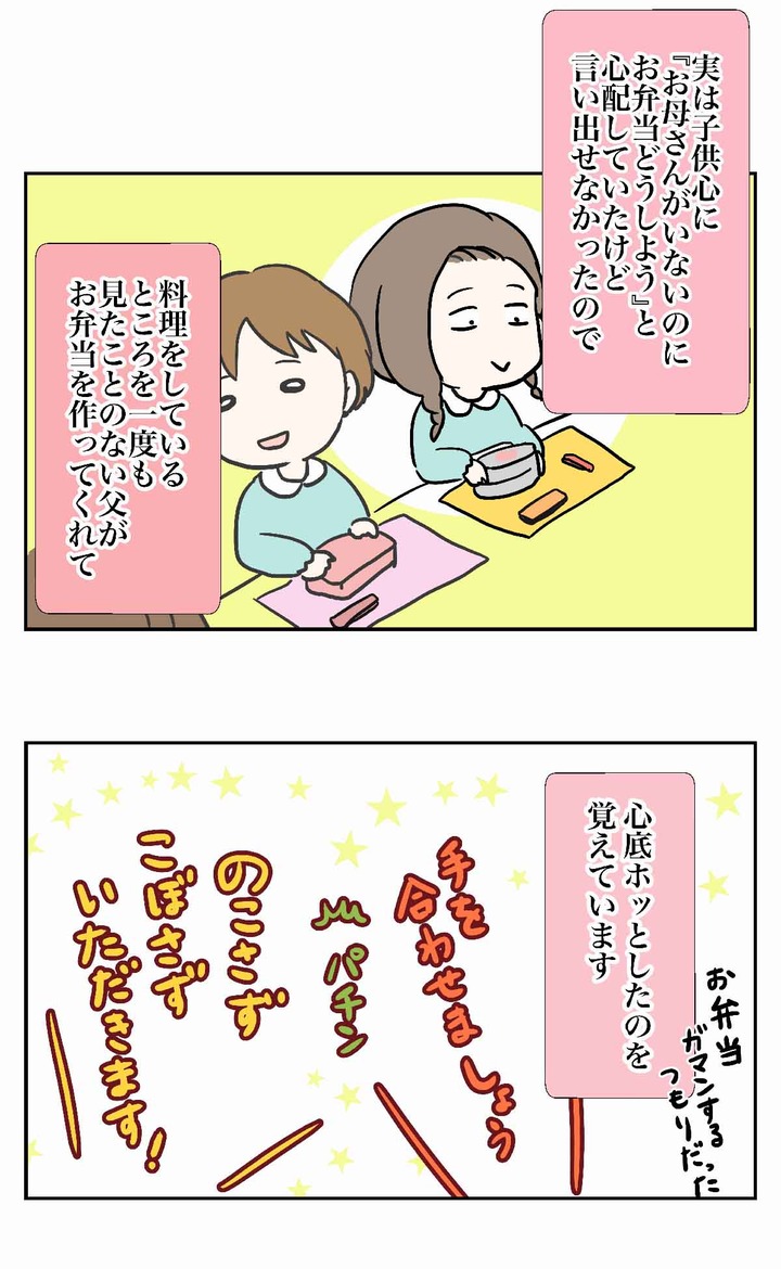 父が作ってくれたお弁当は素敵で残念すぎた結果に終わった