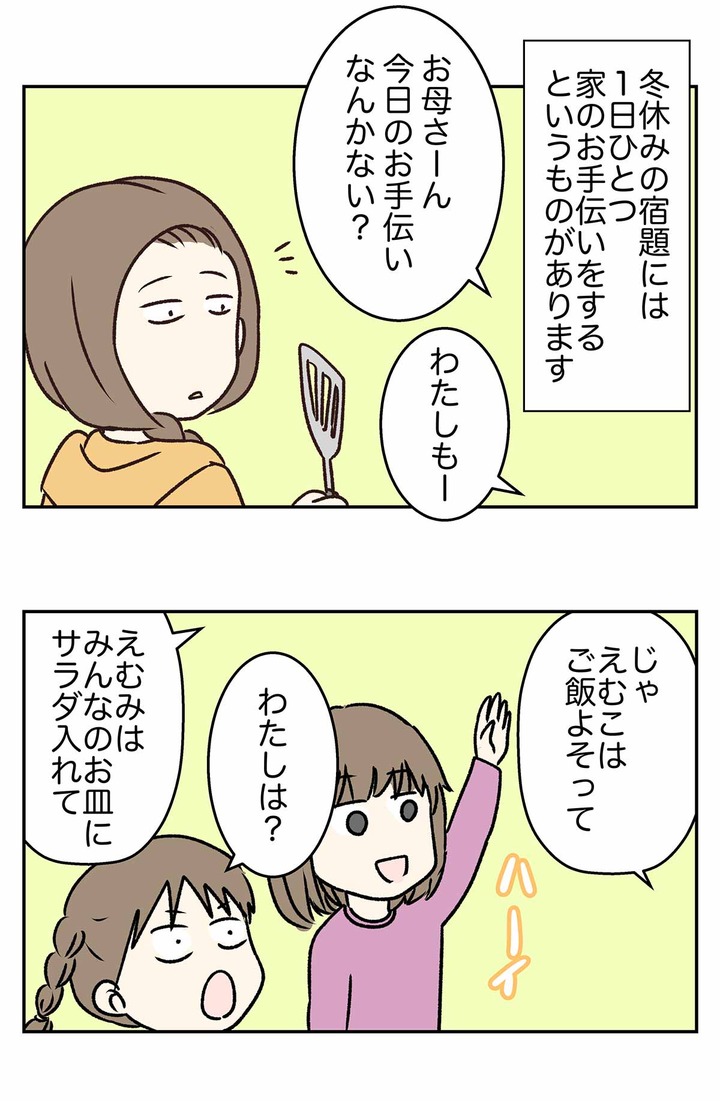 冬休みの宿題でお手伝いをした娘の末路をご想像ください