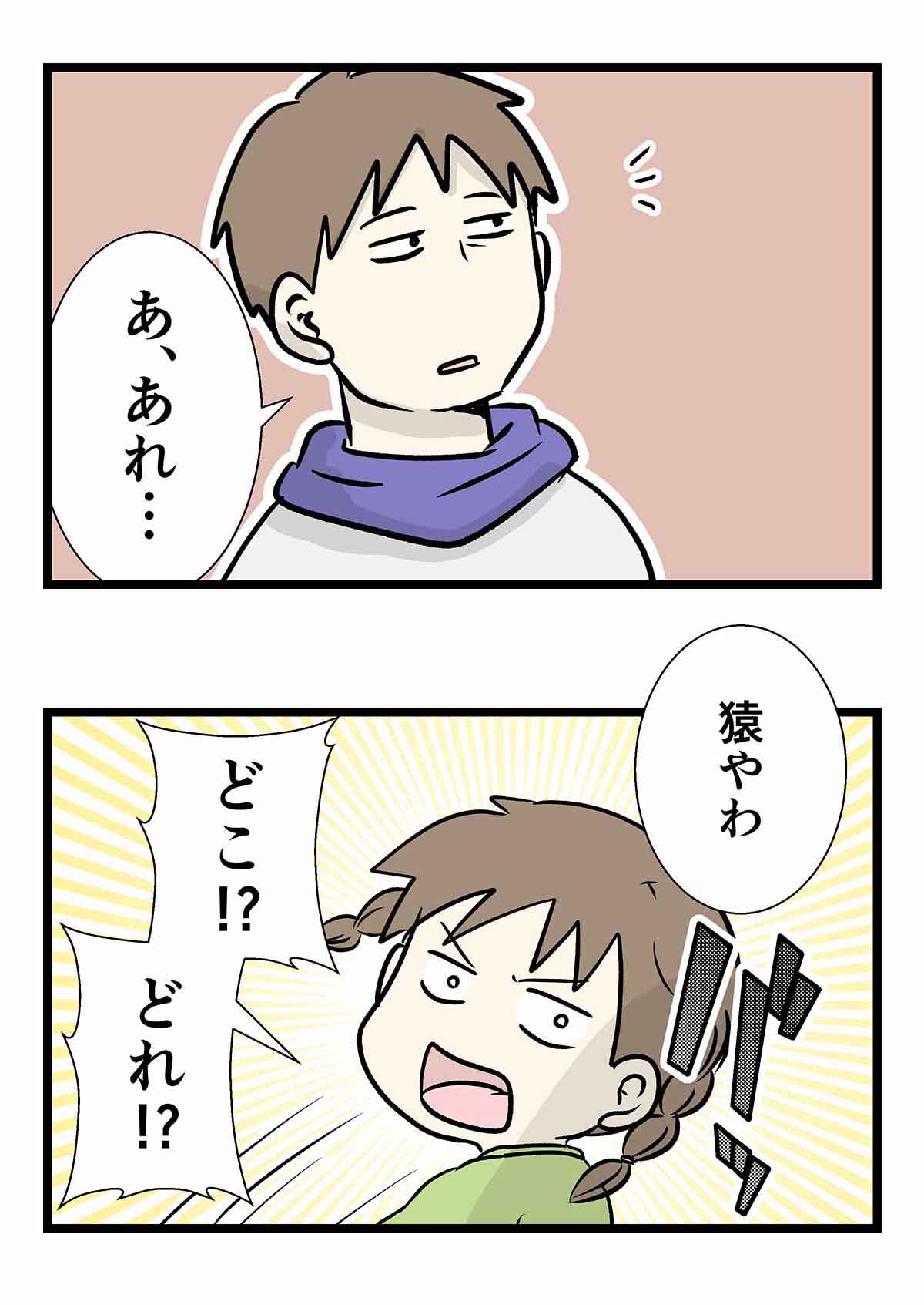 箕面の滝(2) 猿のお忍び観光