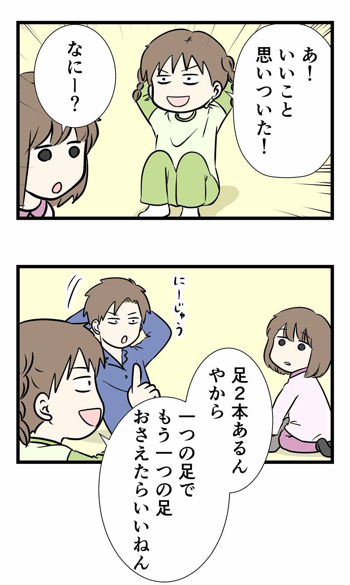 支点になる軸足を片方の足で踏めば寝転んだ状態から身体起こせる理論