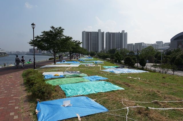 第36回 隅田川花火大会 13年7月27日 汐入公園 南千住の様子 南千住あたり