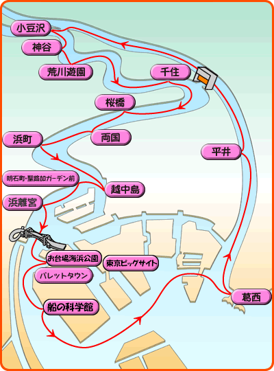 東京水辺ライン 南千住あたり 東京水辺ライン 南千住あたり