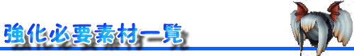 強化素材一覧