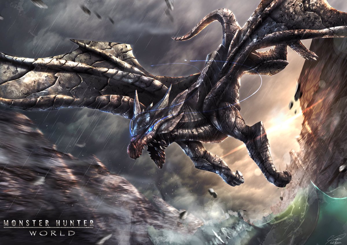 【MHW】 普段こういうガンダム絵描いてる人がモンハン描くとやっぱり何かロボ感出るんだな モンハン速報 モンハン