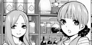 五等分の花嫁121話 二乃と三玖のお店