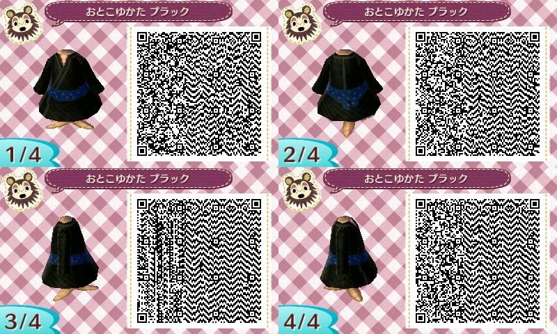 どうぶつの森 3種類の男浴衣 広く深く