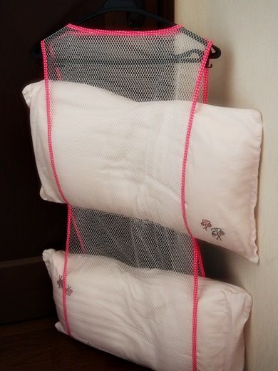 ダイソー 100均で買った枕を干すネットはハンガー別売りだっ を 買ったら