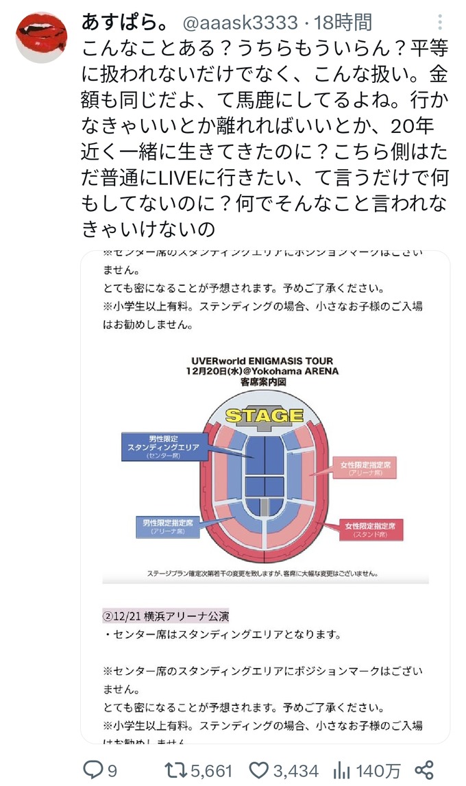 【悲報】UVERworld、女性差別をして大炎上