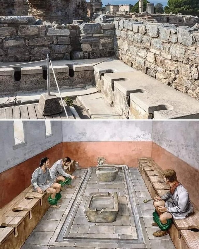 古代ローマのトイレ、ヤバすぎる