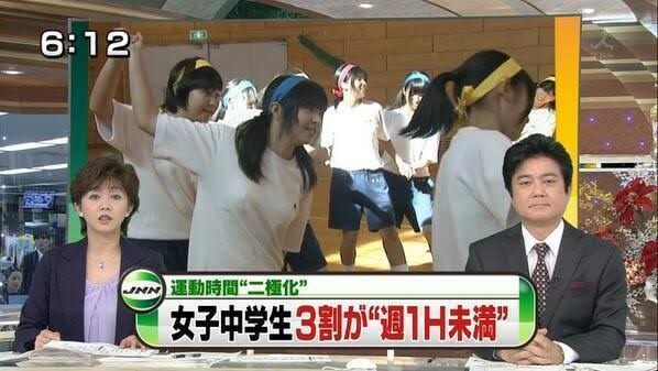  【悲報】女子中学生3割が「週1H未満」