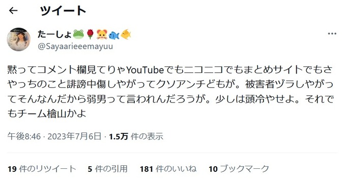 【悲報】檜山沙耶の痛車に乗ってる男、ブチギレる
