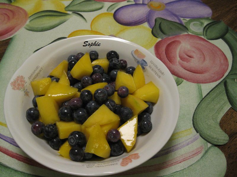 ブルーベリーゼリーサラダのレシピ