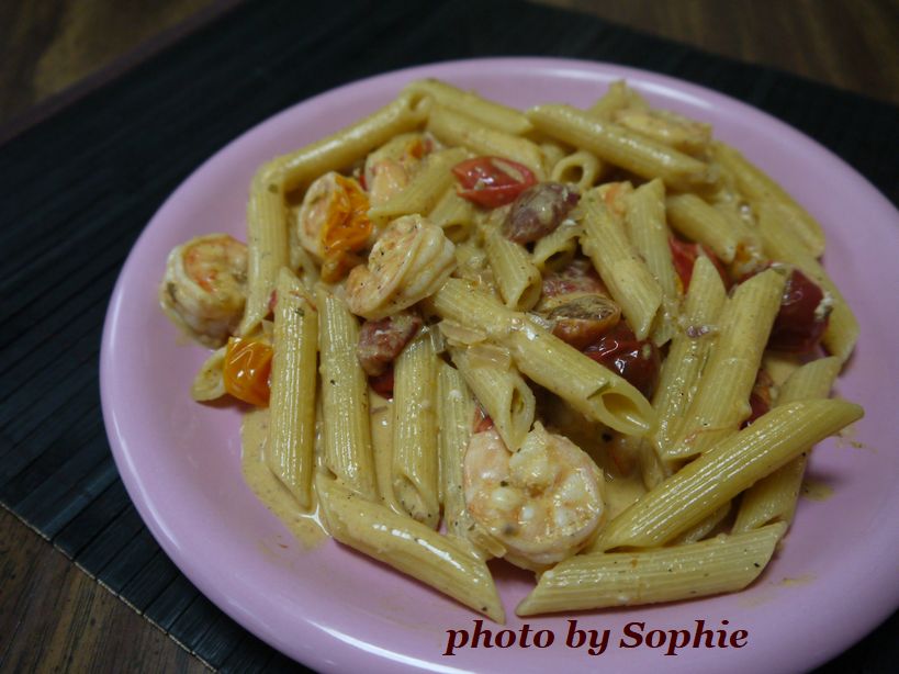 海老のペンネ トマトクリームソース 世界の家庭料理からもてなし料理のレシピまで集めよう