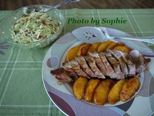 豚ヒレ肉のバーボンピーチソース