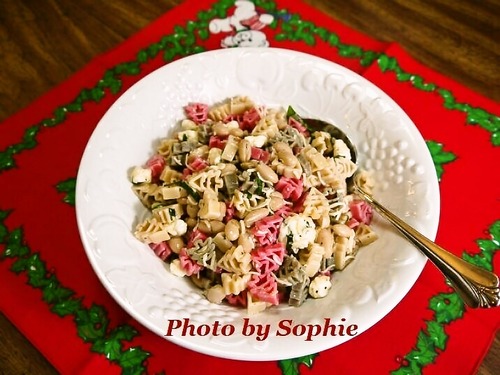 クリスマスツリーのパスタサラダ