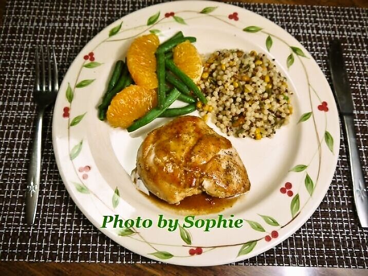 プルドラム肩肉、粘着ザクログレーズ添え レシピ