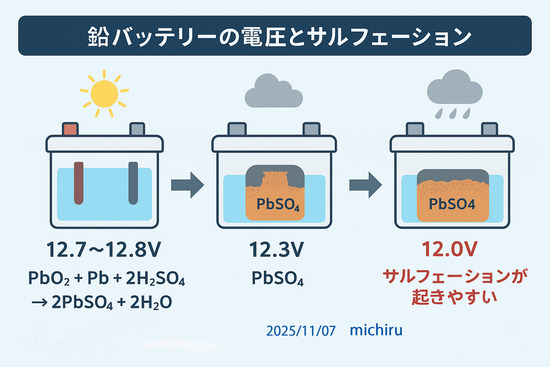 2025-11-07電圧とサルフェーション