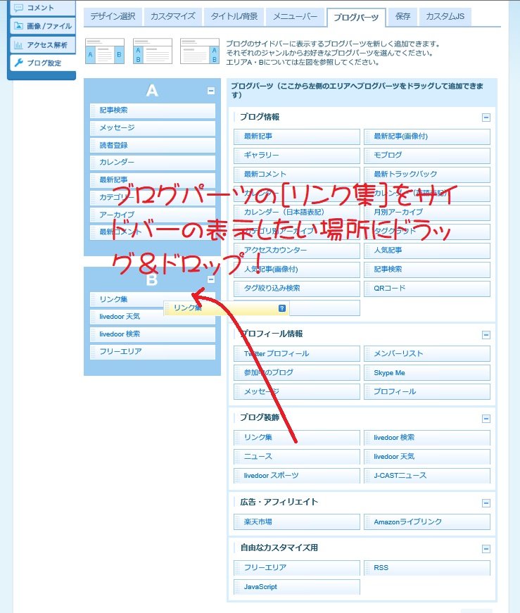 Michiruブログ ライブドアブログの使い方 リンク集の設定