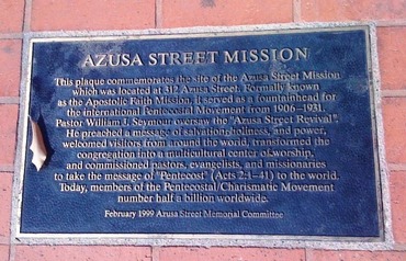 Azusa Street Mission Plaque