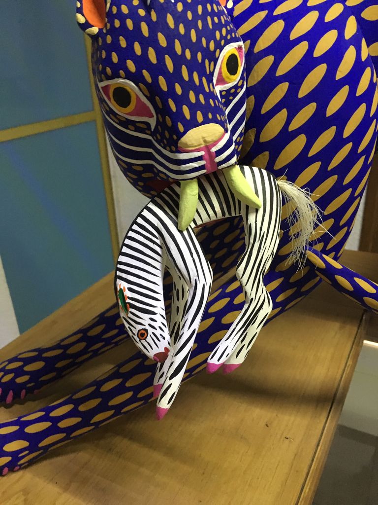 マリアヒメネス オアハカウッドカービング 十字架 クロス メキシコ 民