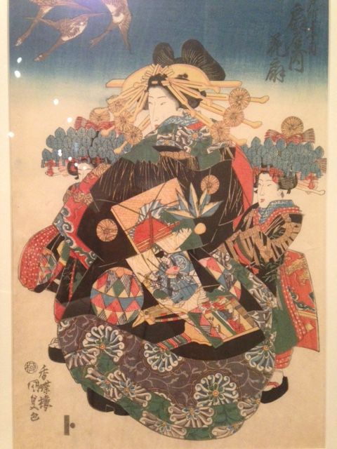 浮世絵歌川国貞春画メタリックモダンアート絵画