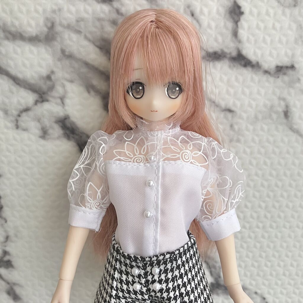 リカちゃん服をアゾンドールに着せる : みどり色のぶた